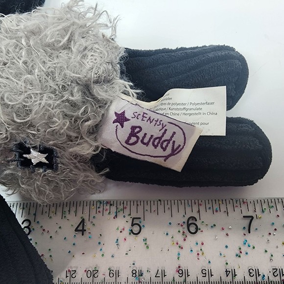 Mini Scentsy Buddy Curly Lamb Plush Clip Toy 7 Inch Scent Diffuser Gray Black - Picture 5 of 8